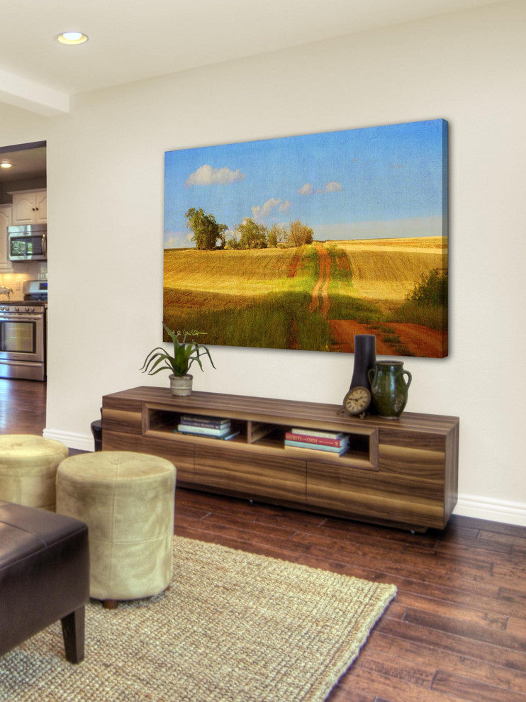 "Road Old House" Painting Print on Canvas by Chris Vest
