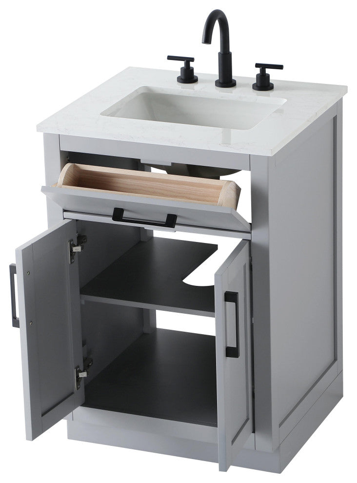 Home Living 24" Single Bathroom Vanity, Grey