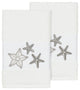 Lydia 2-Piece Embellished Hand Towel Set, White