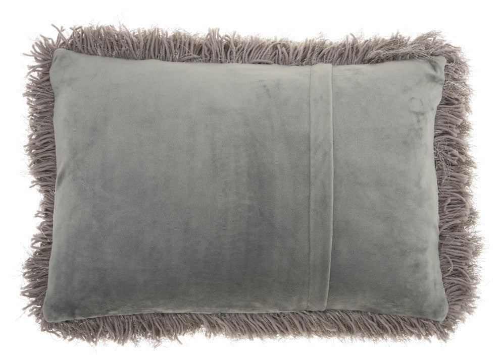 Nourison TL004 Throw Pillow, Charcoal, 14" x 20"