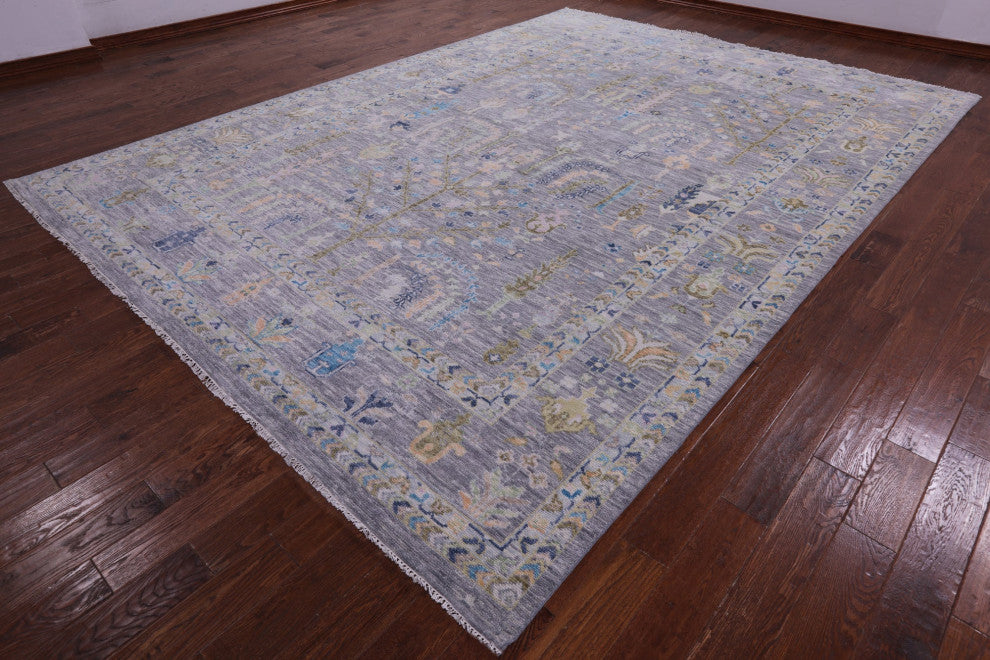10' 0" X 13' 11" Hand Knotted Turkish Oushak Wool Rug - Q13323