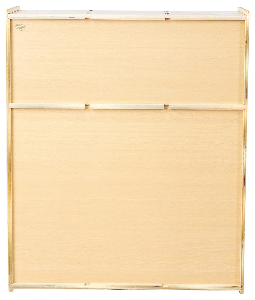 3 Section Coat Locker Storage Organizer with Hooks