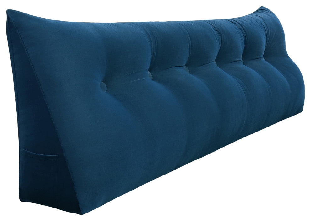WOWMAX Bed Wedge Pillow Back Support Cushion Dorm Hostel Bed Headboard Pillow, 71x20x8