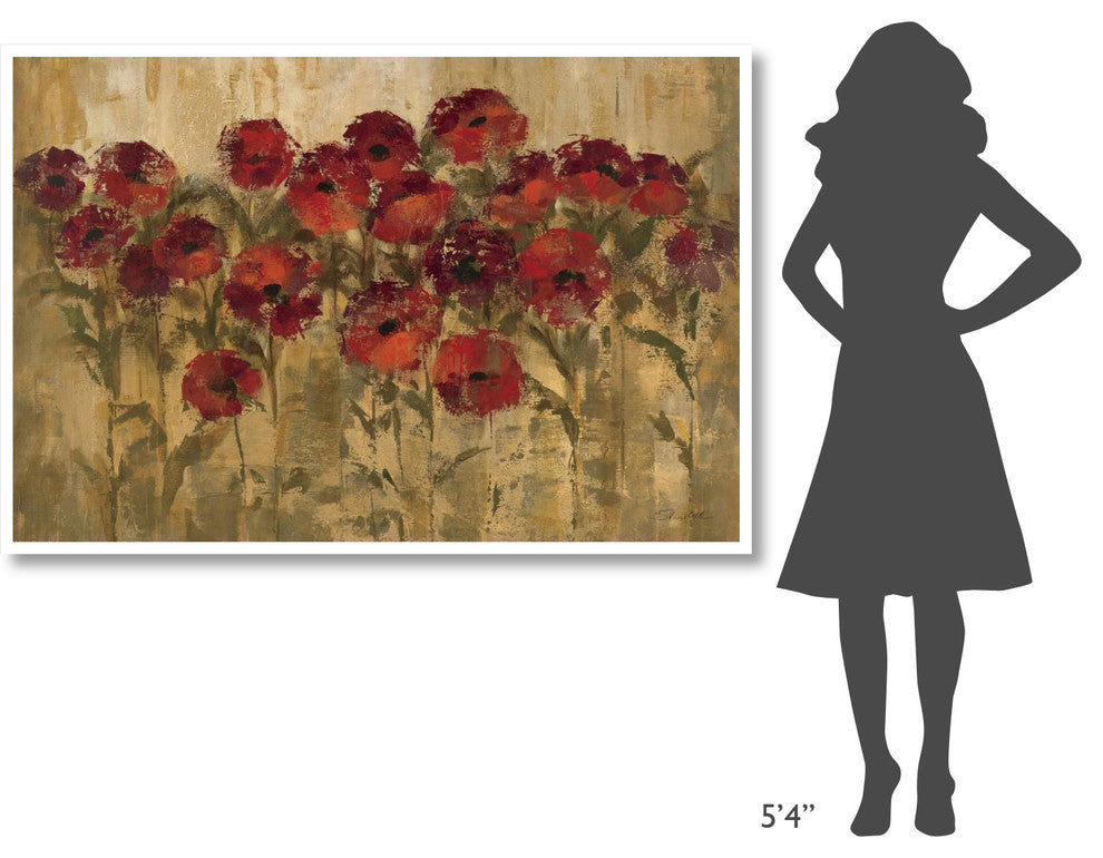 "Sunshine Florals" Digital Paper Print by Silvia Vassileva, 62"x42"