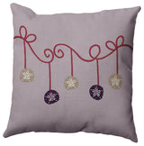 Frosting Sanddollar Ornaments Christmas Polyester Throw Pillow, 18"x18"