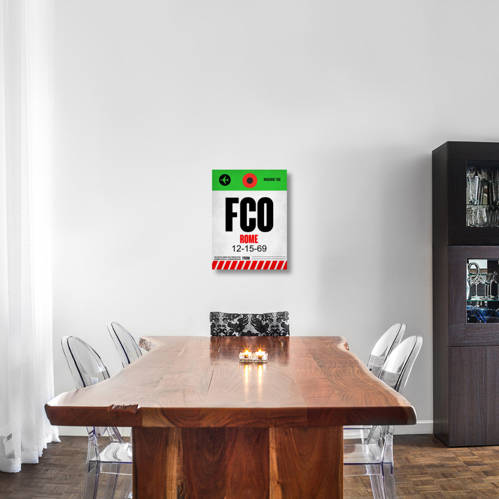 "FCO Rome Luggage Tag 1" Fine Art Print