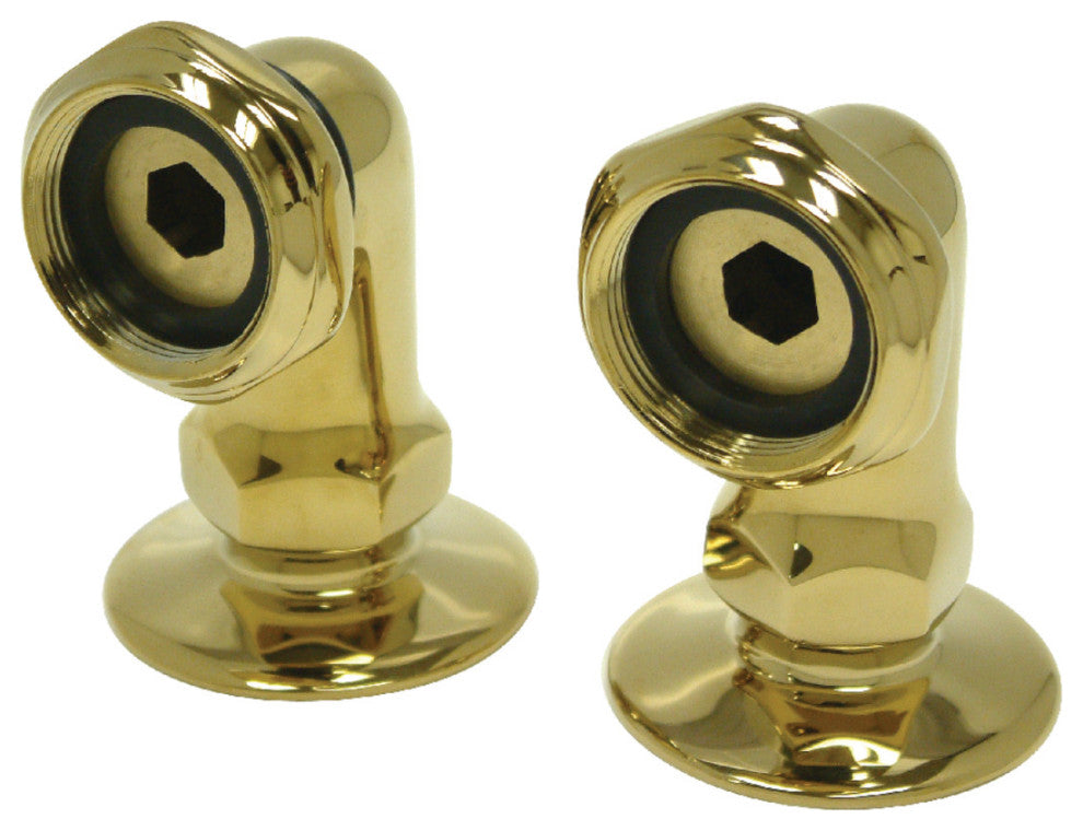 Kingston Brass 2" Deck Mount Riser for Leg Tub Filer, Polished Brass