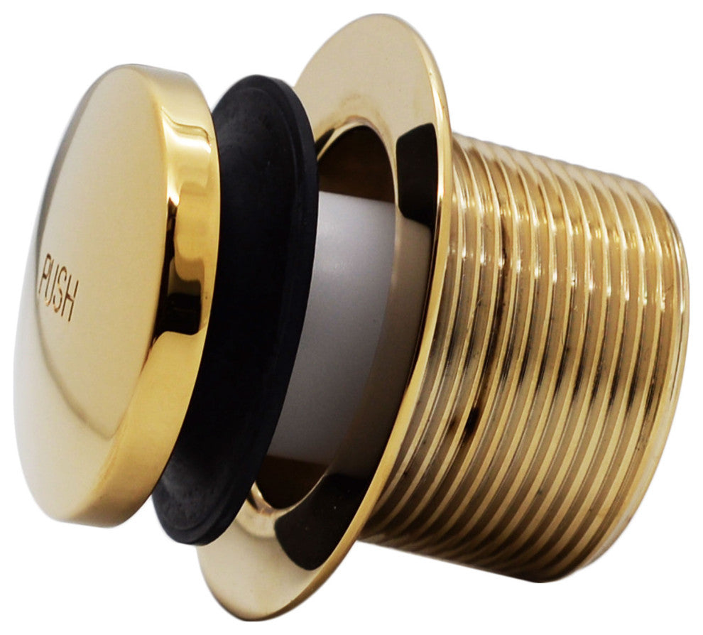 Direct Connect Overflow with Tip-Toe Trim and 2-Hole Overflow Cover, Polished Brass