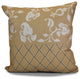 Decorative Holiday Pillow Floral Print, Taupe, 16"x16"