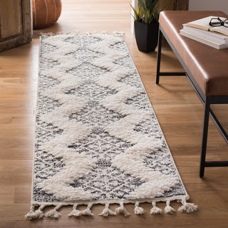 Safavieh Moroccan Tassel Shag MTS652F Rug, Ivory/Grey, 2'3" X 8'