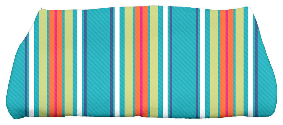 Multi-Stripe, Stripe Print Bath Towel, Turquoise