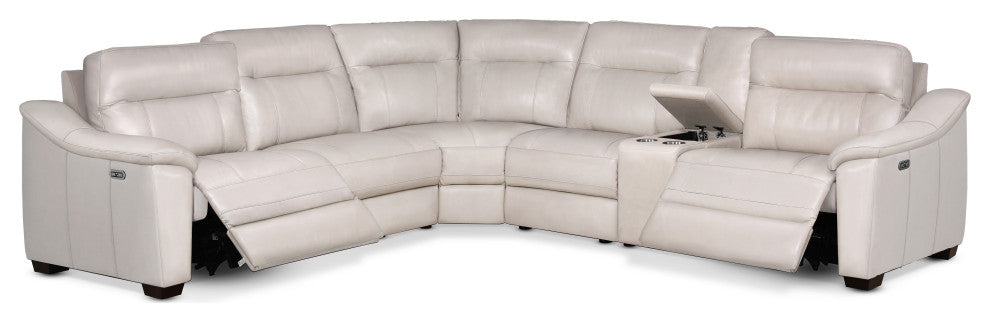 Casa Power Reclining Sectional Ivory
