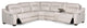 Casa Power Reclining Sectional Ivory