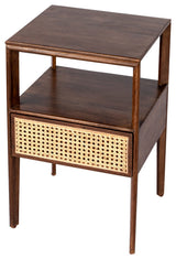 Vardo 1 Drawer Cane Nightstand