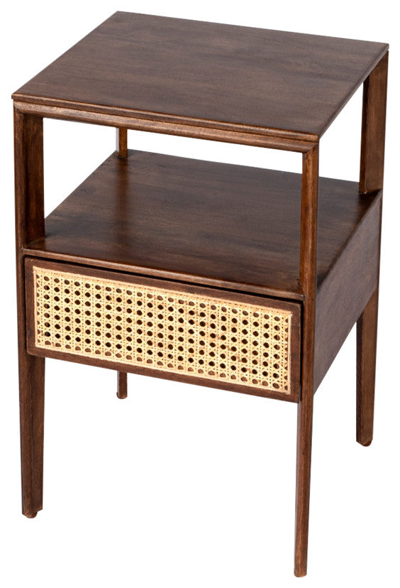 Vardo 1 Drawer Cane Nightstand