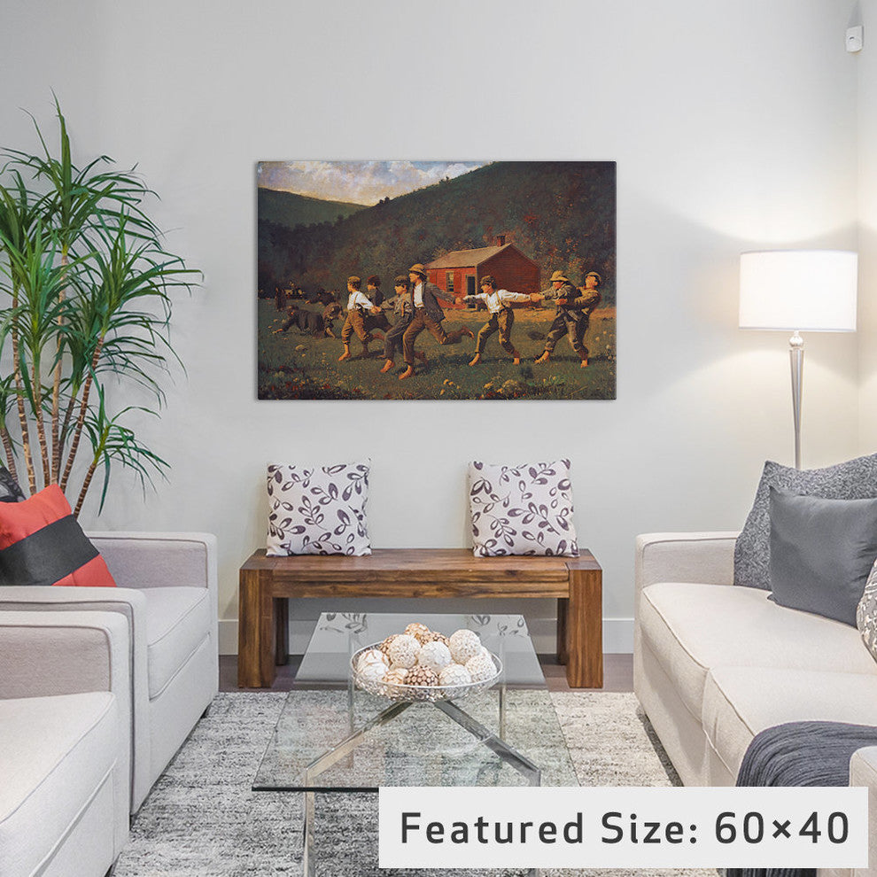 "Snap The Whip" by Winslow Homer, 40x26x1.5"