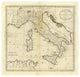 "Italy and Sardinia, 1796" Digital Paper Print by Mathew Carey, 38"x36"