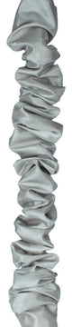 9-foot Chandelier Chain Cord Cover, Silver Faux Silk