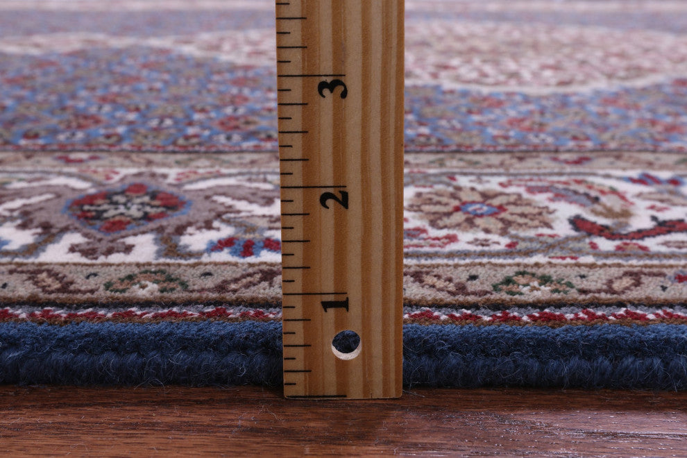 4' 1" X 15' 11" Wool & Silk Persian Tabriz Handmade Runner Rug - Q13020