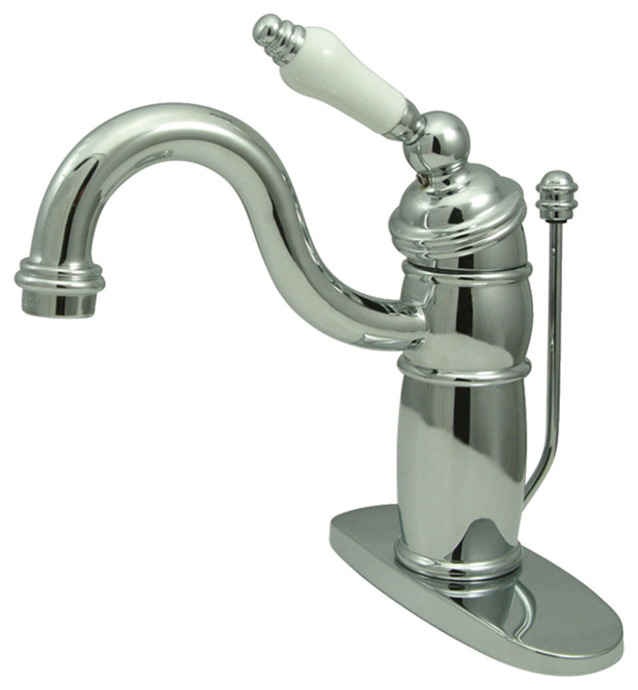 Kingston Brass Single-Handle Bathroom Faucet With Pop-Up Drain, Polished Chrome