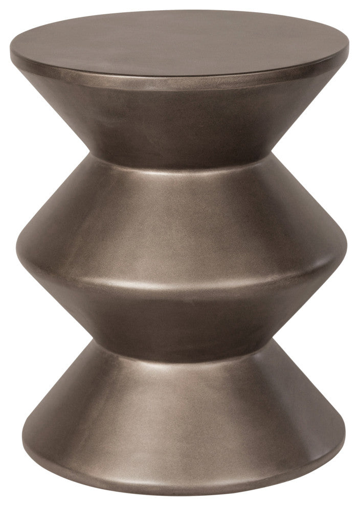 Misha Concrete Inverted Side Table, Bronze