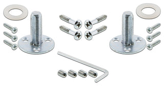 Double Deco Plate With Rose Porcelain Knob, Bright Chrome