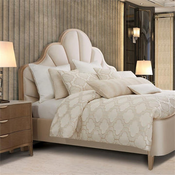 Michael Amini Spectrum 10-Piece Fabric Queen Comforter Set - Pearl Ivory