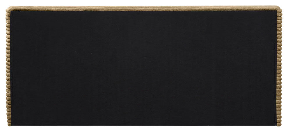 Drew Upholstered Bed, Camel, Queen, Corduroy Fabric