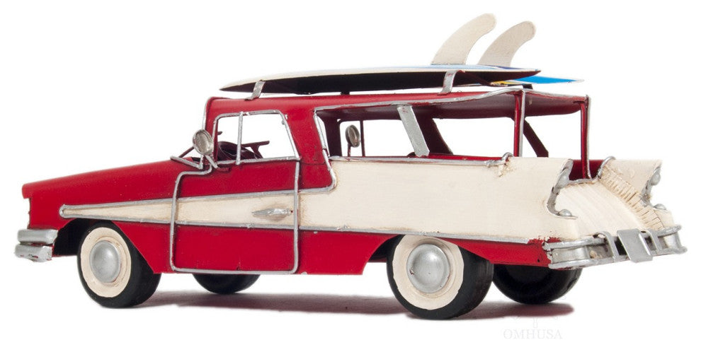c1957 Red Ford Country Squire Station Wagon Sculpture