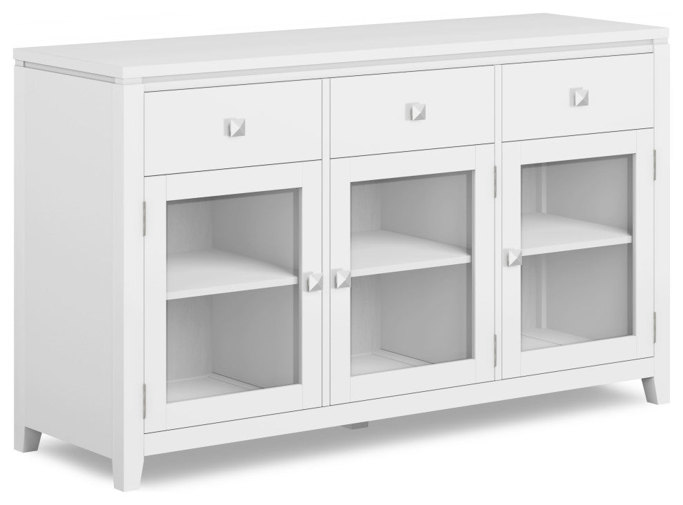 Cosmopolitan Solid Wood Sideboard Buffet, White