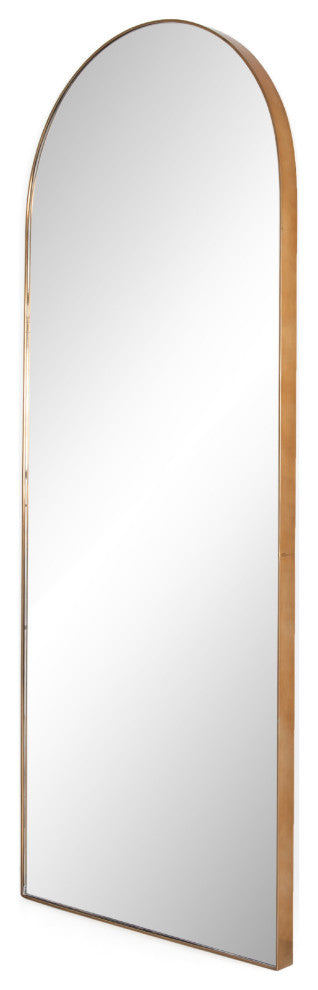 Georgina Floor Mirror-Polished Brass