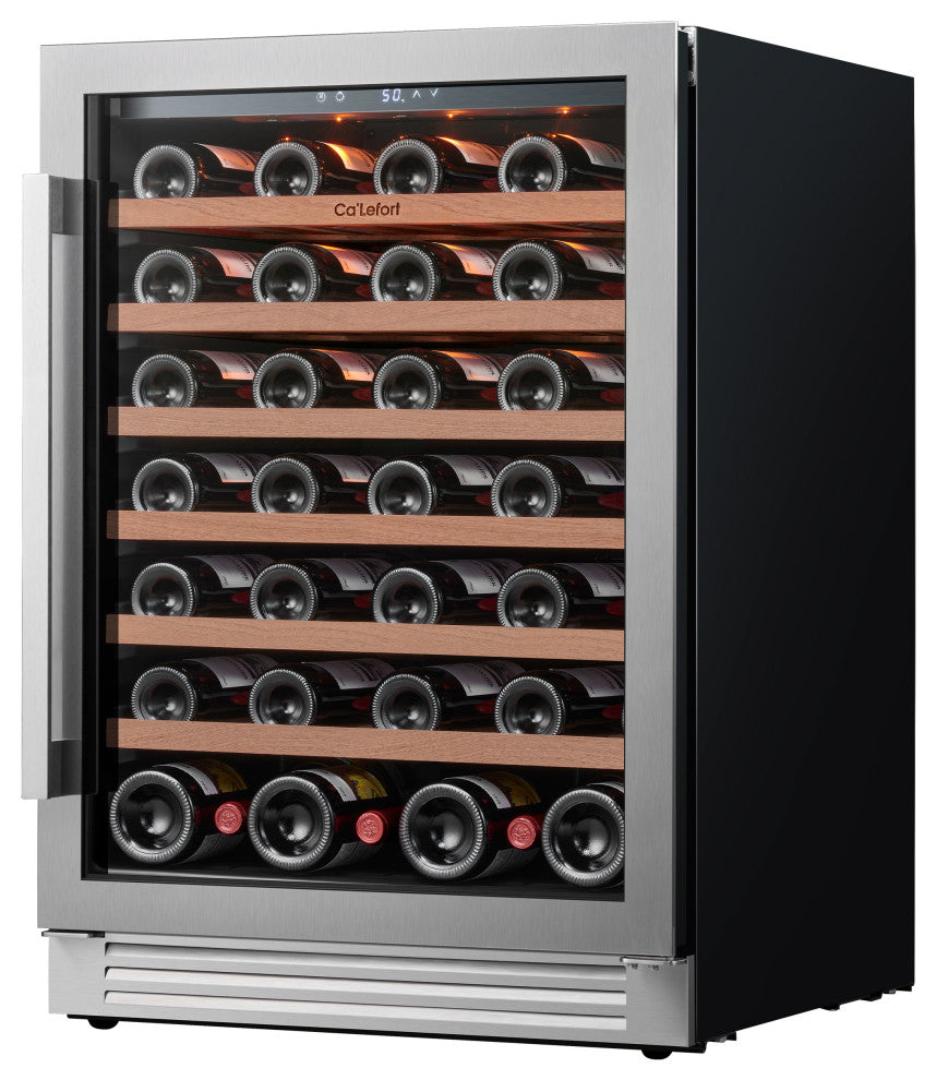 Ca''Lefort 24" 54-Bottle Built-In Wine Cooler Refrigerator Single Zone GlassDoor