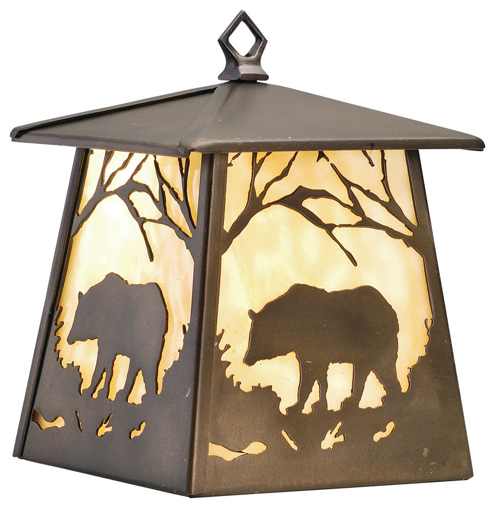 7 5"W Bear At Dawn Hanging Wall Sconce
