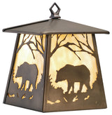 7 5"W Bear At Dawn Hanging Wall Sconce