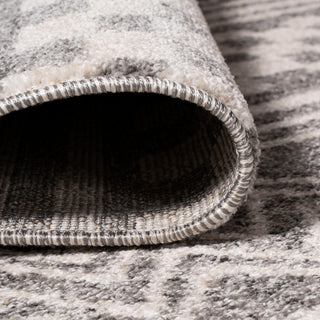 Imlil Tribal Geometric Stripe Light Gray/Cream Rug, 2'x10' Runner