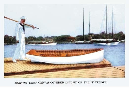 Canvas-Covered Dinghy or Yacht Tender- Gallery Wrapped Canvas Art 28" x 42"