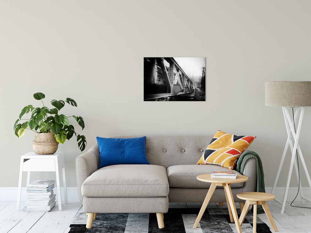 White Clay Creek Bridge Landscape Photo Canvas Wall Art Print, 18" X 24"