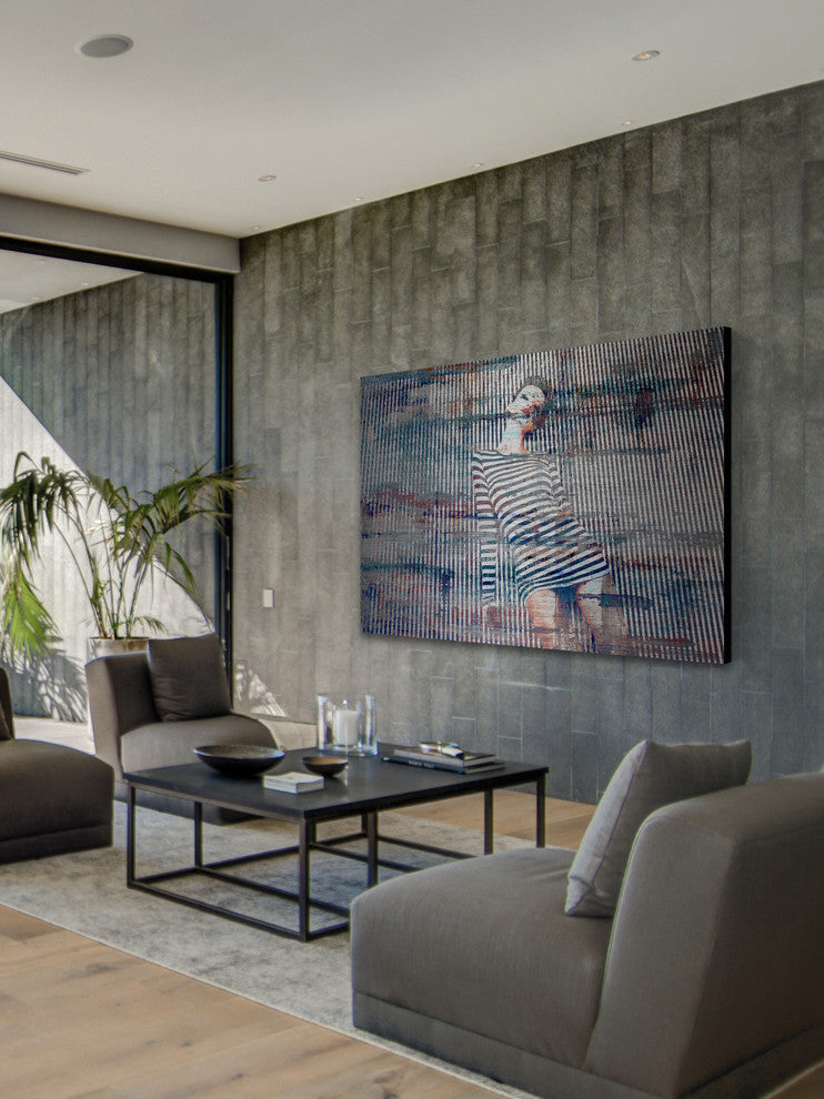 "Stripes" Painting Print on Brushed Aluminum, 45"x30"