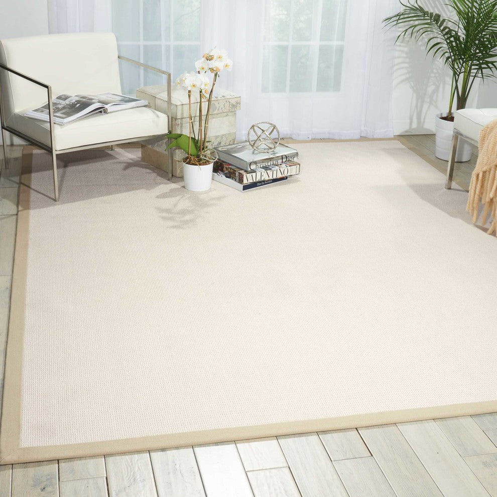 Nourison Sisal Soft 5' x 8' White Farmhouse Indoor Area Rug