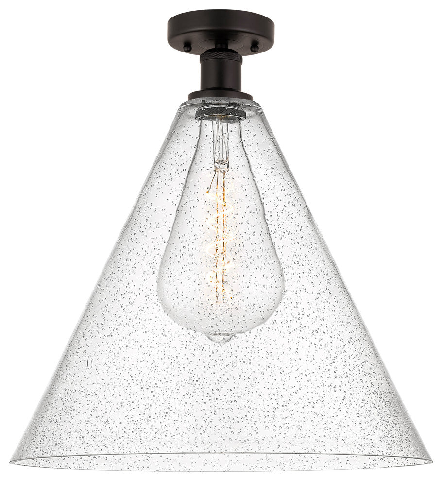 Innovations 616-1F-OB-GBC-164 1 Light Semi-Flush Mount, Oil Rubbed Bronze