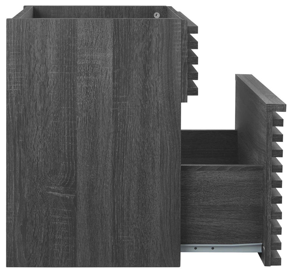 Render 18" Wall-Mount Bathroom Vanity Cabinet, Charcoal