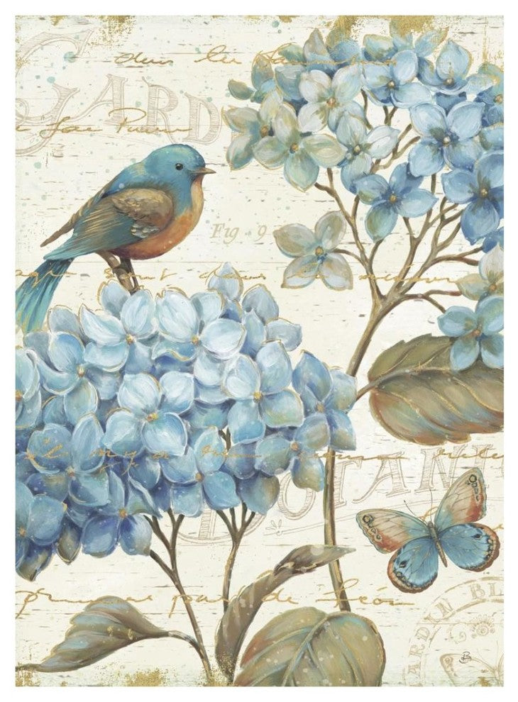 "Blue Garden II" Digital Paper Print by Daphne Brissonnet, 26"x34"