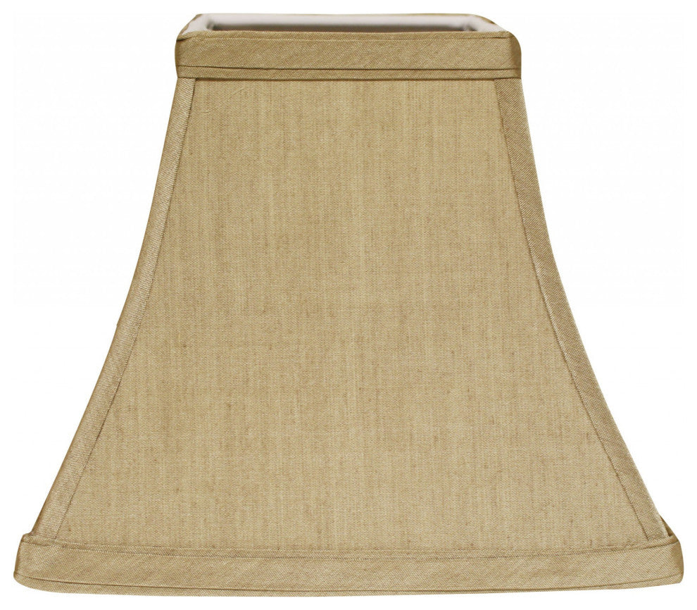14" Pale Brown Square Bell No Slub Lampshade