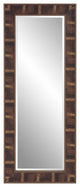 Rich Rustic Brown Faux Wood Full Body Wall Mirror