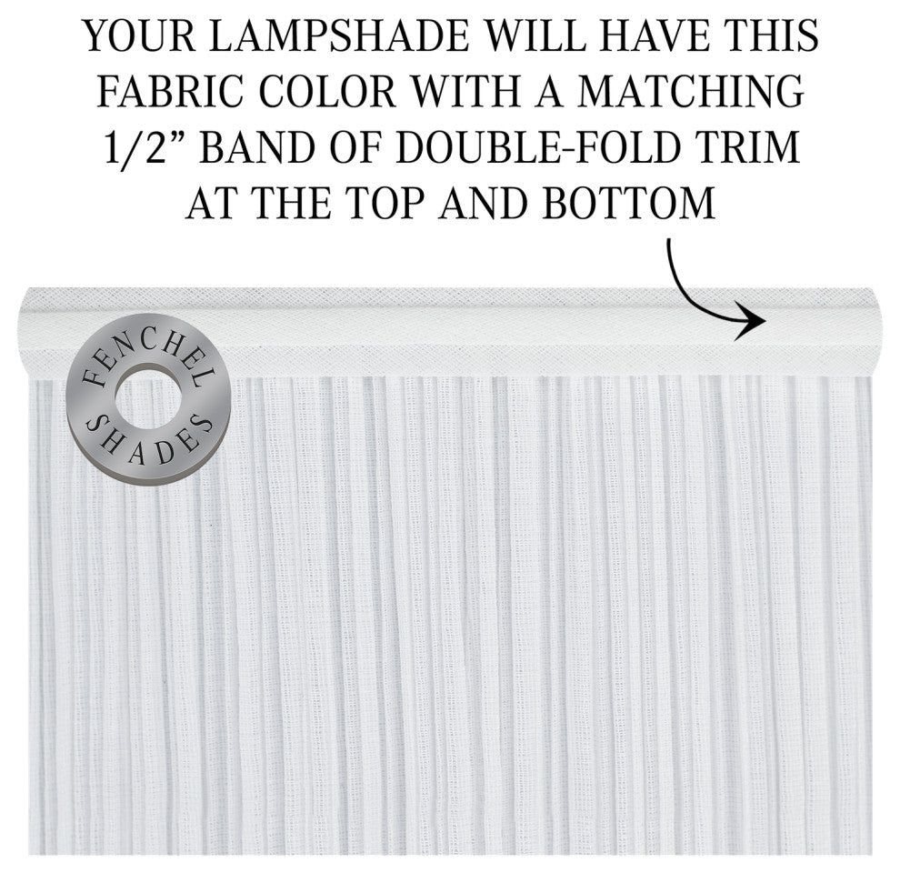 FenchelShades Round Lampshade 7"x20"x12", Pleated Mushroom White
