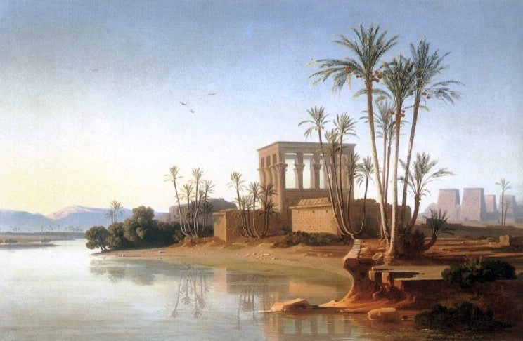 Johann Jakob Frey The Ruins at Philae- Egypt, 18"x27" Wall Decal