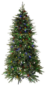 6' Pre-Lit Green Fir Artificial Christmas Tree With Lights