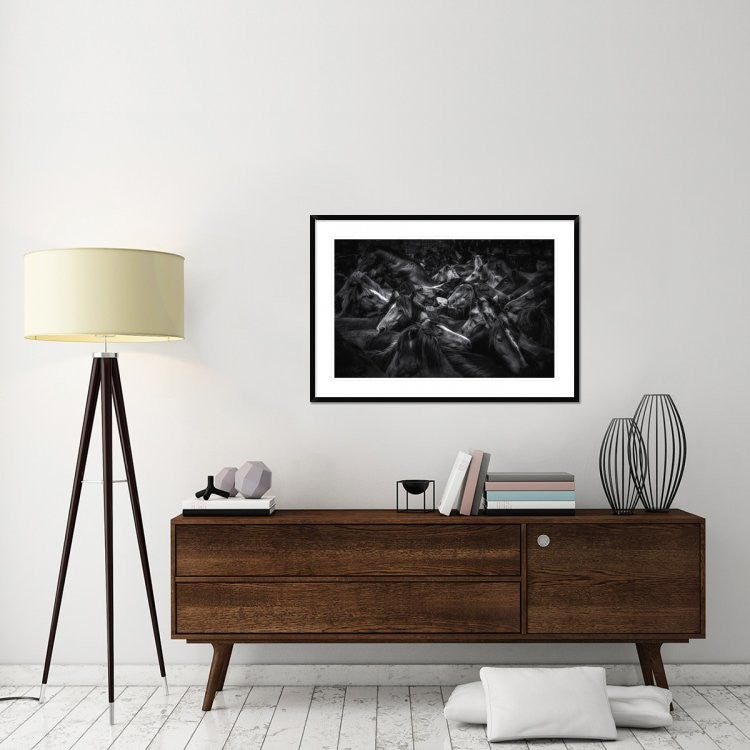 "Acorralados" Framed Digital Print by Alfonso Maseda Varela, 44x30"