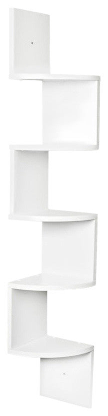 Booker Wall Mount Corner Shelf, White