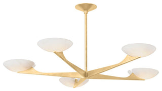 Corbett Lighting 492-52 Malachite 5 Light 52"W Chandelier - Vintage Gold Leaf